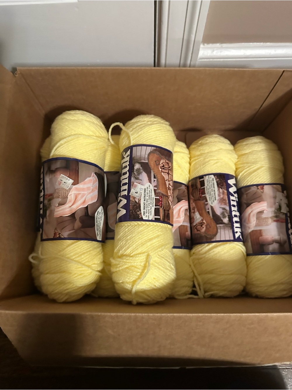 Wintuk vintage baby yellow yarn (7)